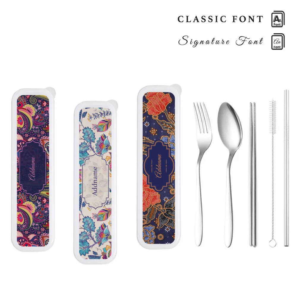 Batik Series Cutlery Set [FREE Custom Add Name]