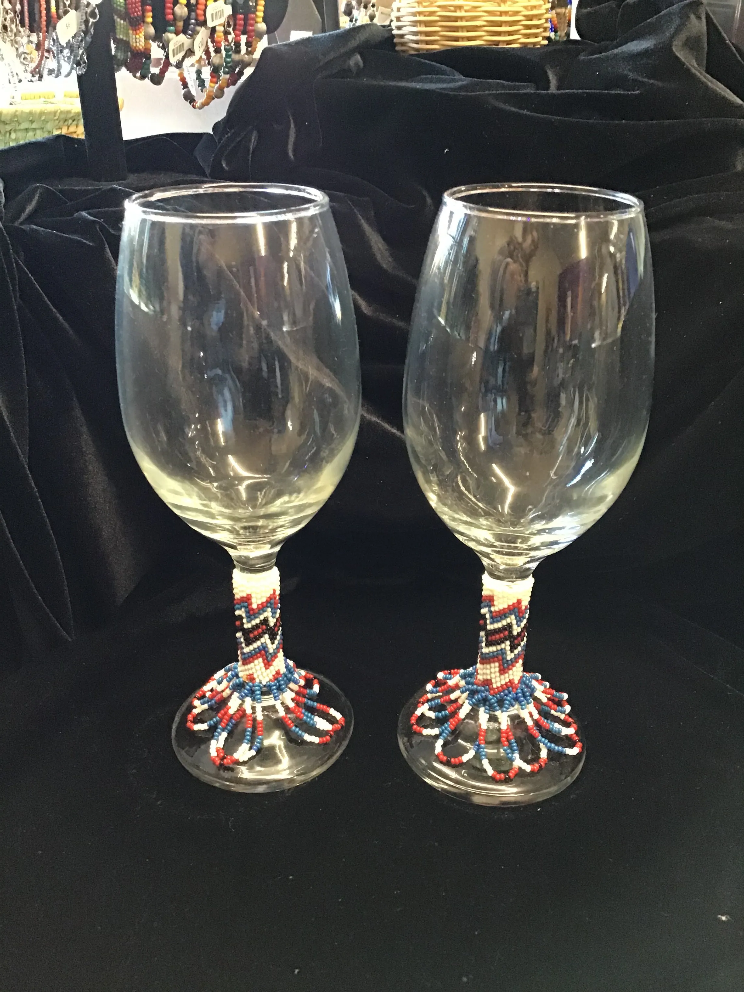 Beaded Wine Glasses