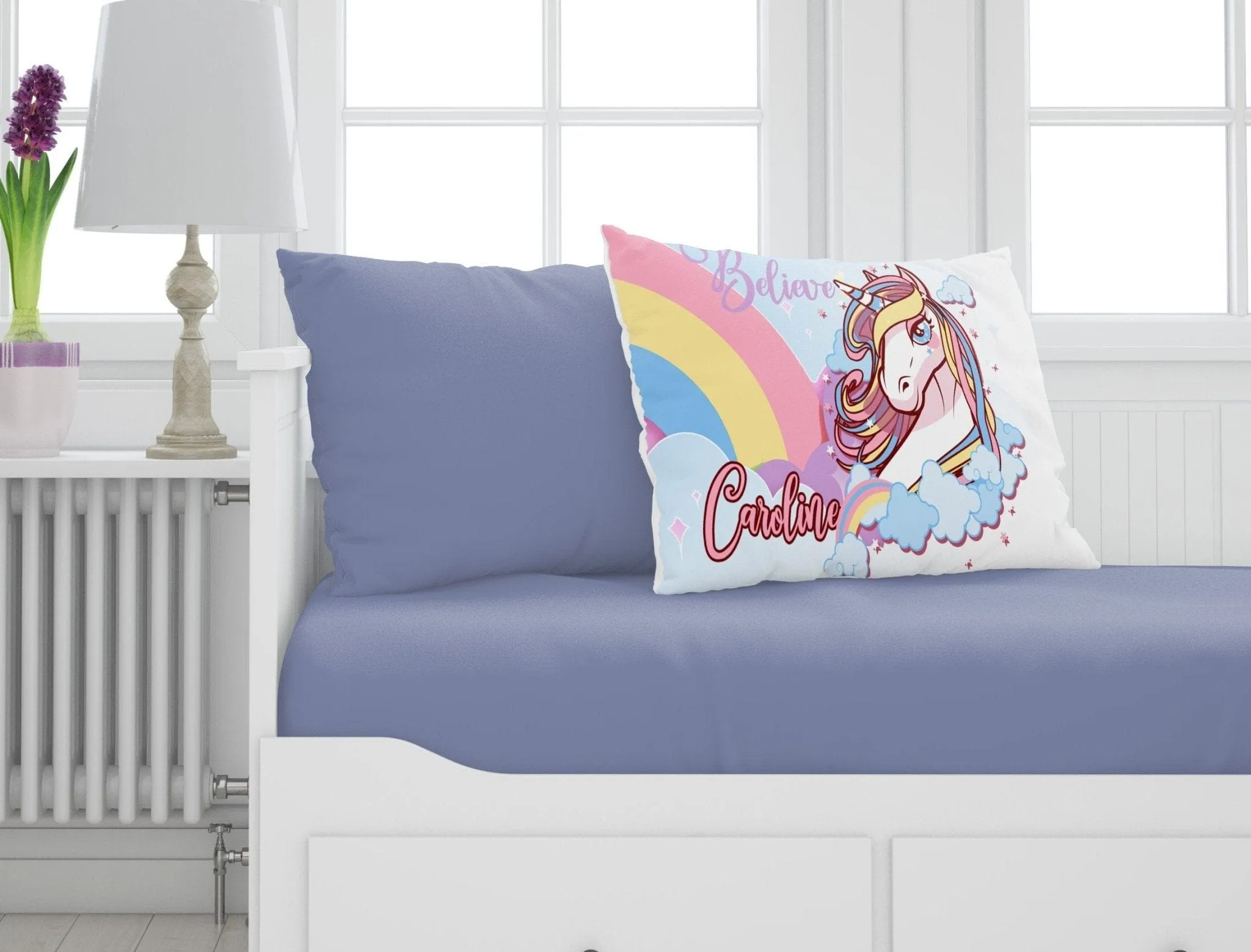 Beautiful Unicorn Gifts for Girls Personalized Pillowcase Bedding Birthday or Christmas gift idea Kids Room Party Decor Unicorn Gift Custom