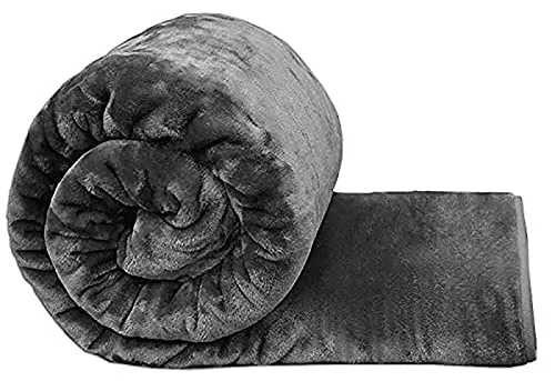 BENAVJI Mink Floral Embossed Super Soft Heavy Bed Velvet for Winter Blanket Quilt Rajai (Grey, Double)