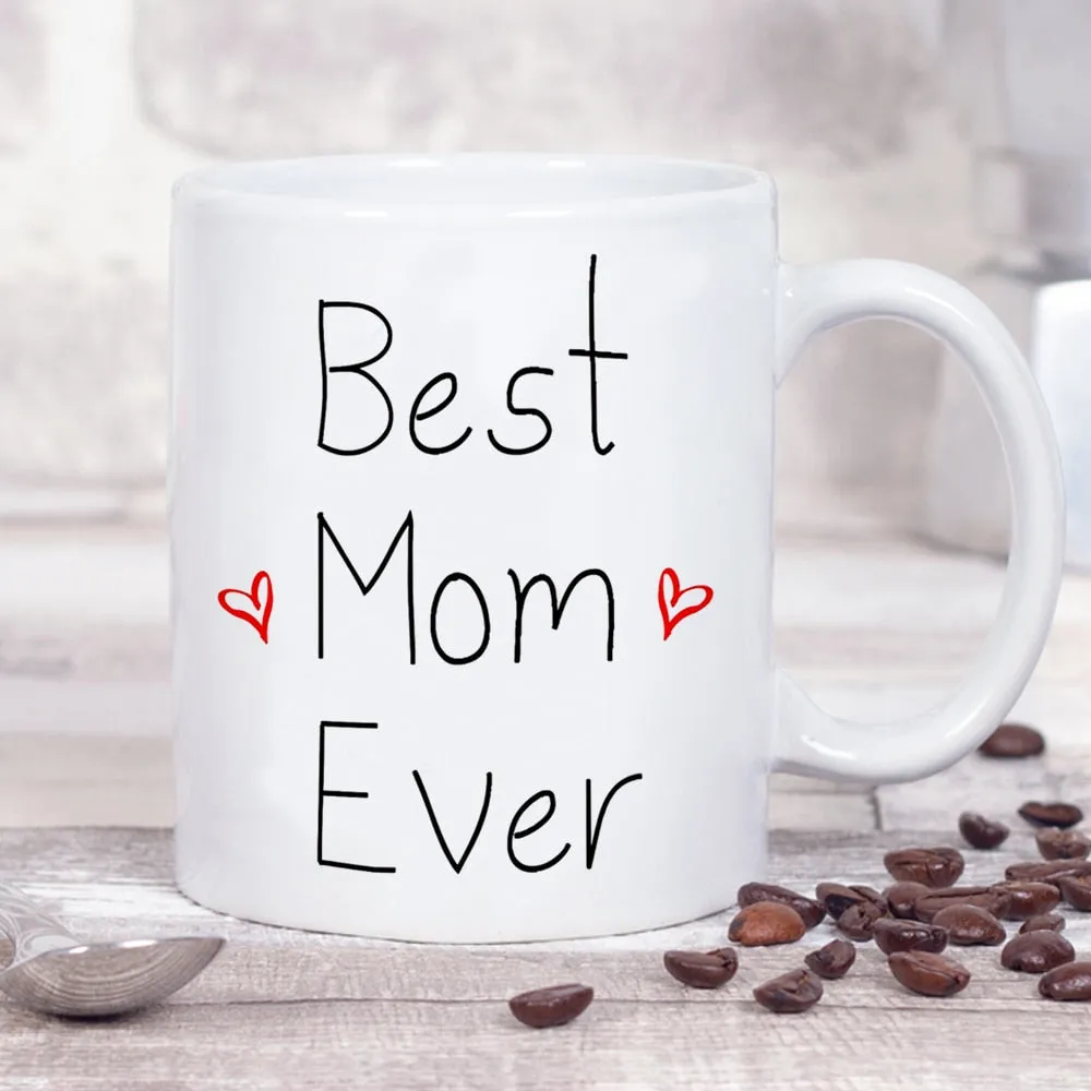 Best Mom Ever Milk Mugs 11oz Black White Ceramic Mugs Mother Birthday Gift Milk Cup Mom Mamma Gift Coffee Cups