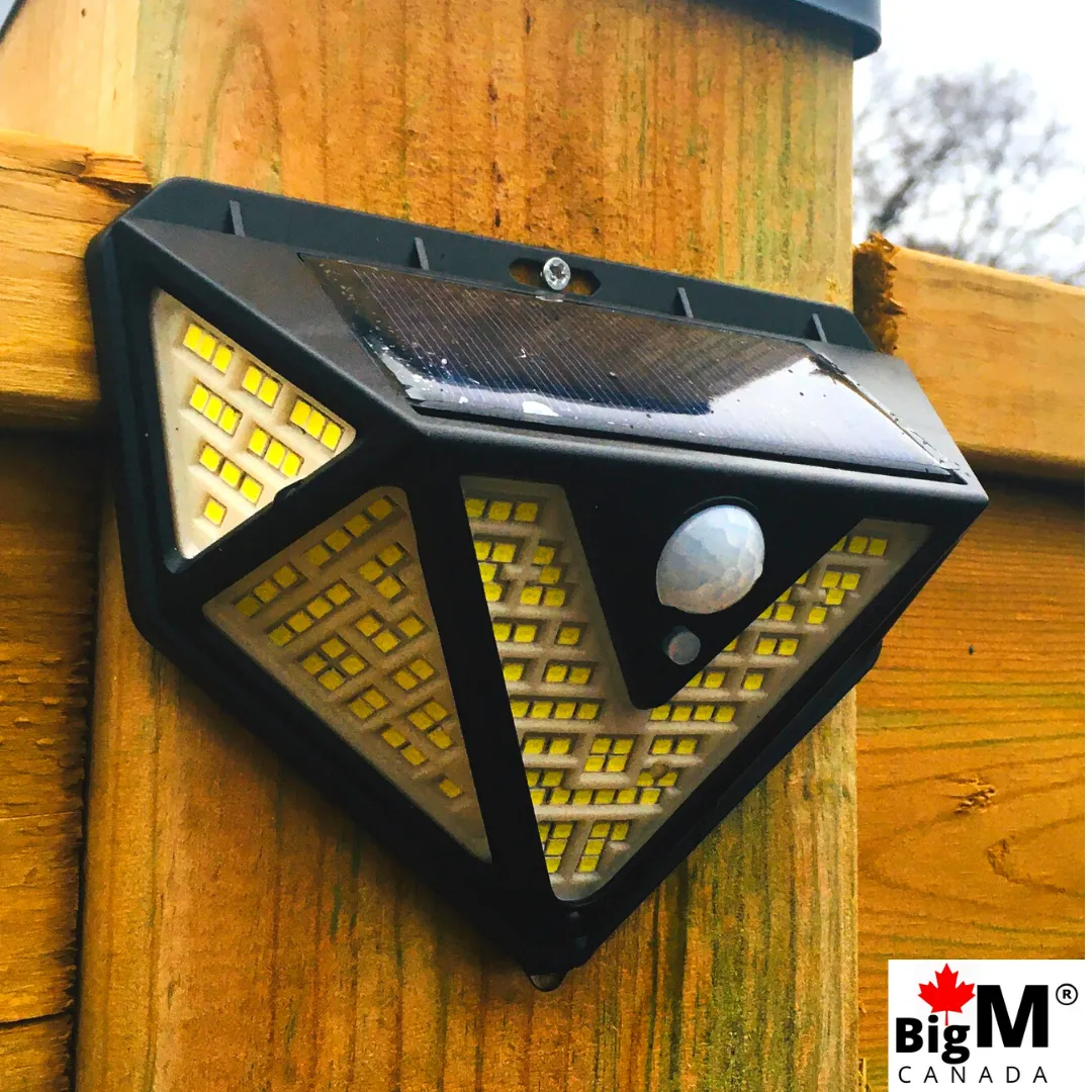 BigM 166 LED Bright Solar Light with Motion Sensor for Outdoor Gardens