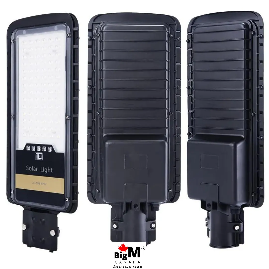 BigM 80W Solar Street Lights with Aluminum Body Adjustable Solar Panel