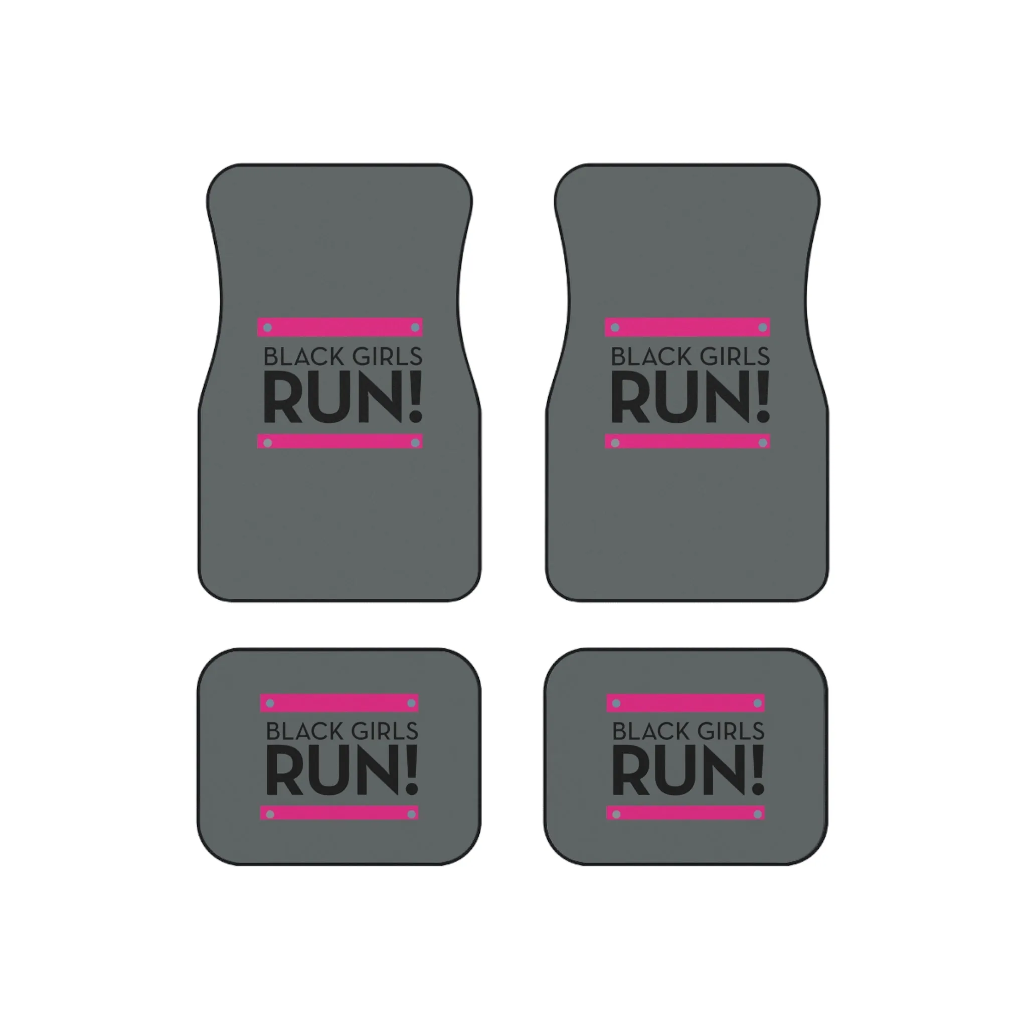 Black Girls Run Car Mats (Set of 4)