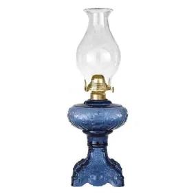 Blue Glass Oil Lamp