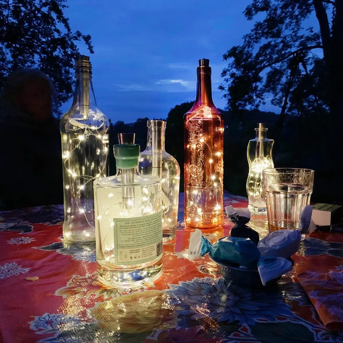 Boho Silver Bottle Stopper String Lights