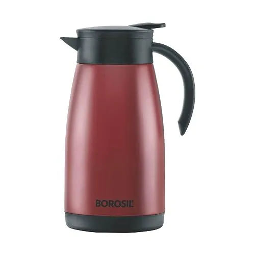 Borosil - Stainless Steel Teapot Flask, 1.5L, Red