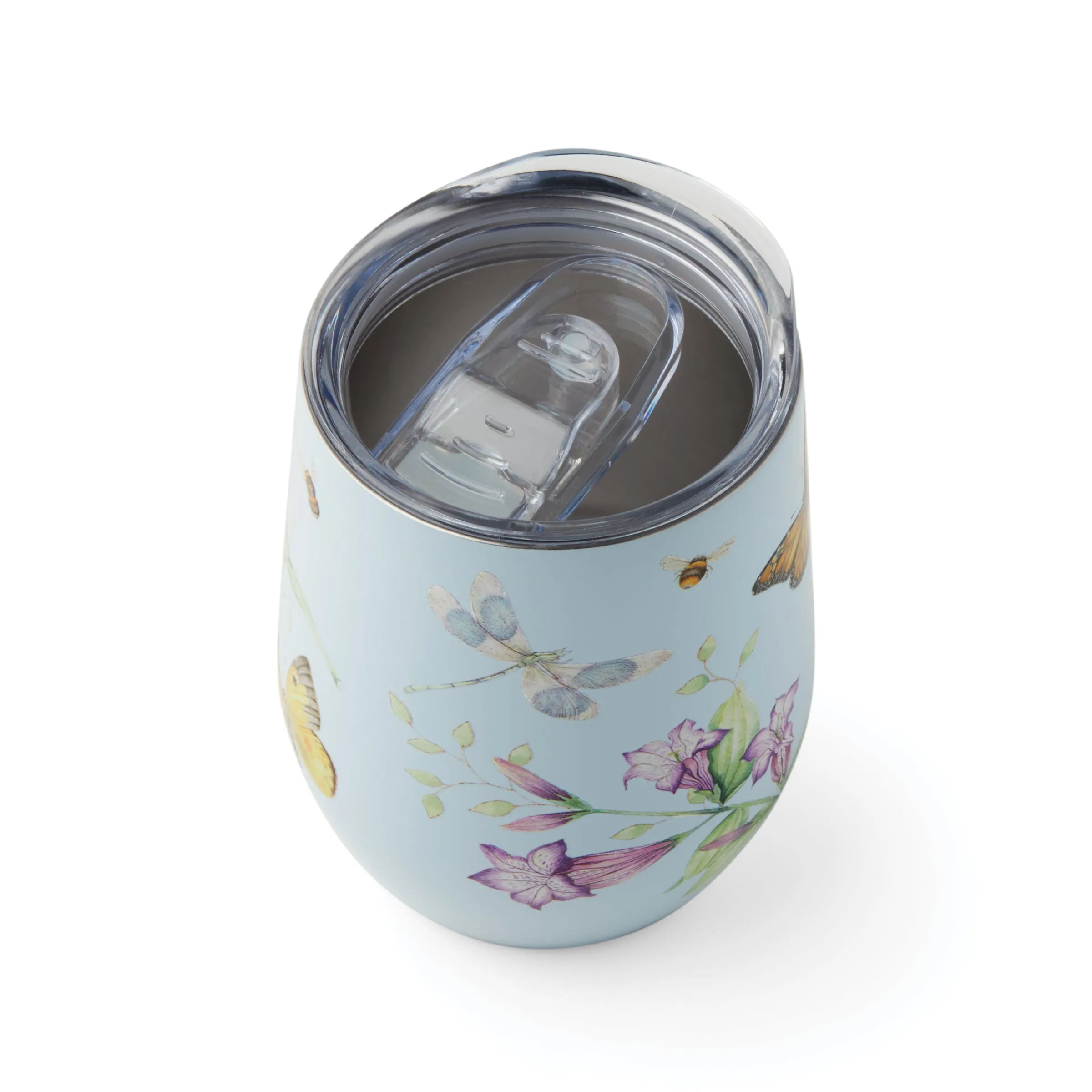 Butterfly Meadow Light Blue Stainless Wine Tumbler