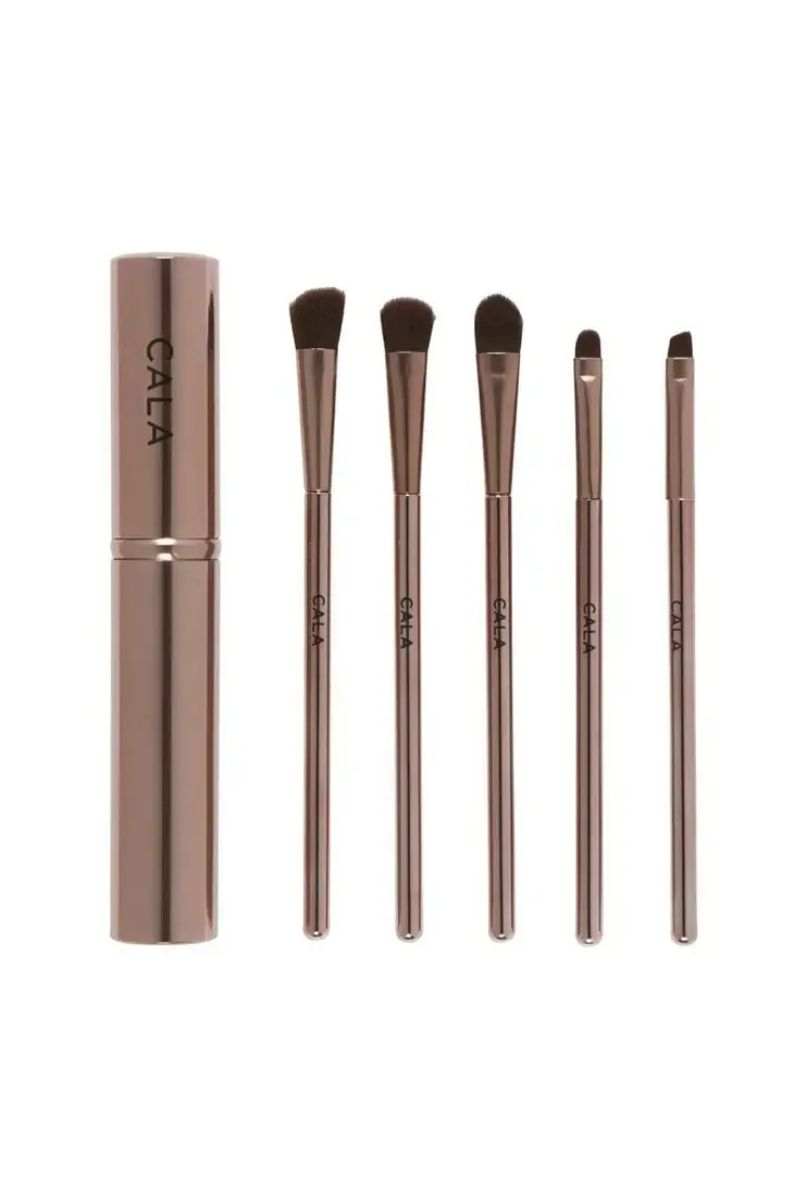 CALA Eye Need It Essential Eye Brush (5pc Set); Rose Gold Color