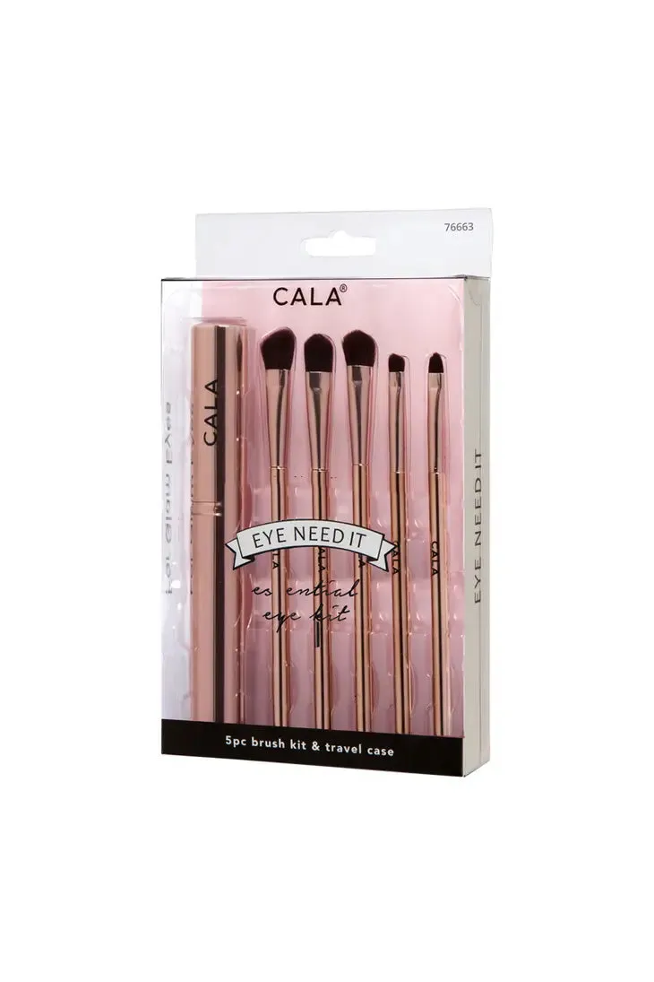 CALA Eye Need It Essential Eye Brush (5pc Set); Rose Gold Color