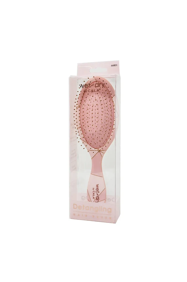 CALA Wet-N-Dry Detangling Hair Brush - Pink Geometric