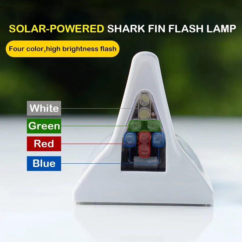 Car Shark Fin Antenna with Solar Energy LED Light