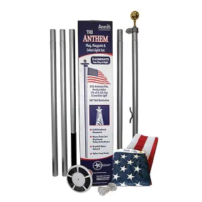 Carrot-Top Industries 20' Anthem Flagpole Set with U.S. Flag and Light