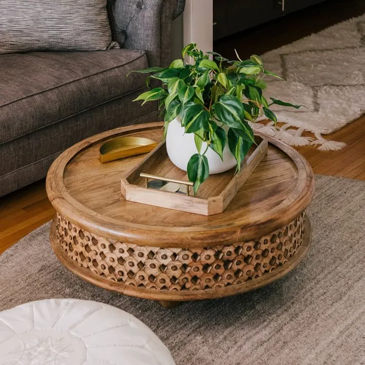 Carved Wooden Coffee Table