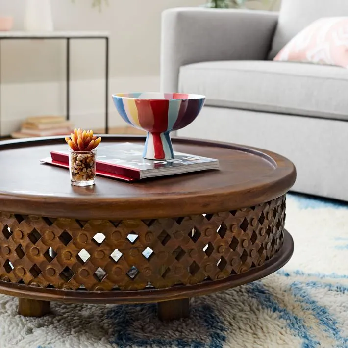 Carved Wooden Coffee Table