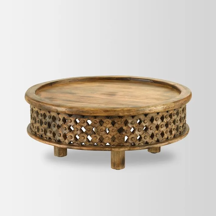 Carved Wooden Coffee Table