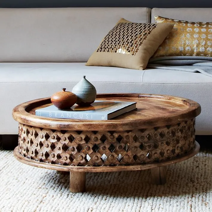 Carved Wooden Coffee Table