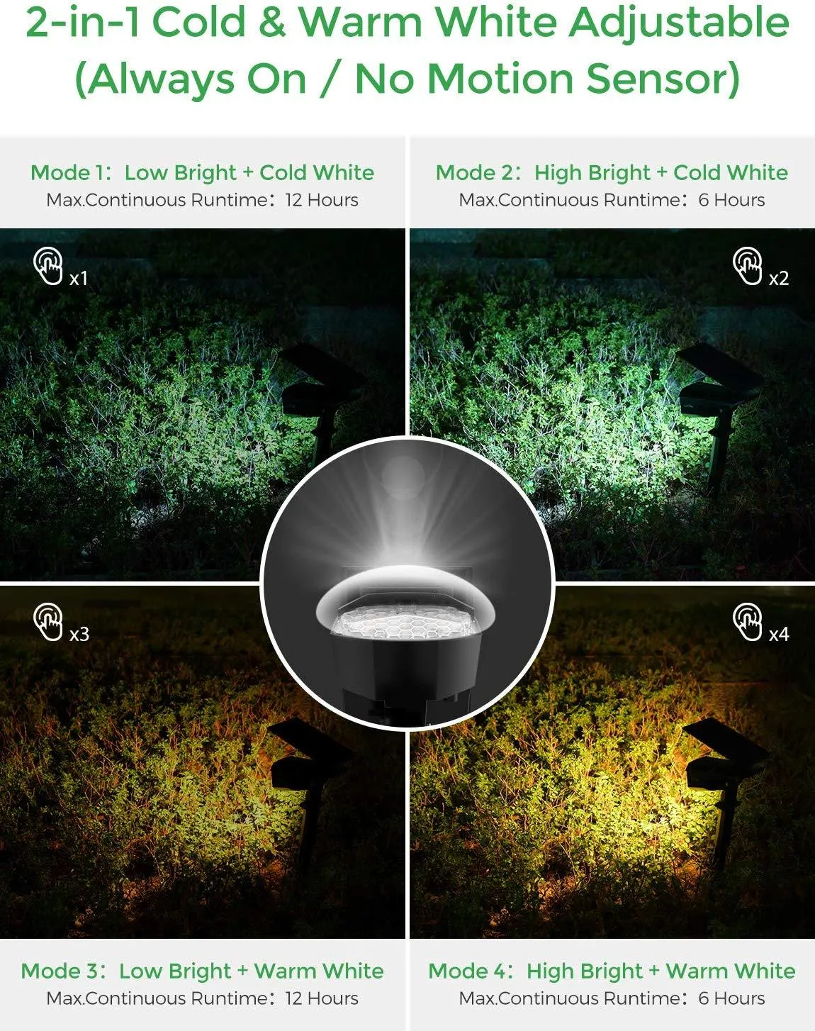 CD237 Solar Landscape Spotlights Outdoor Pro 2 Pack