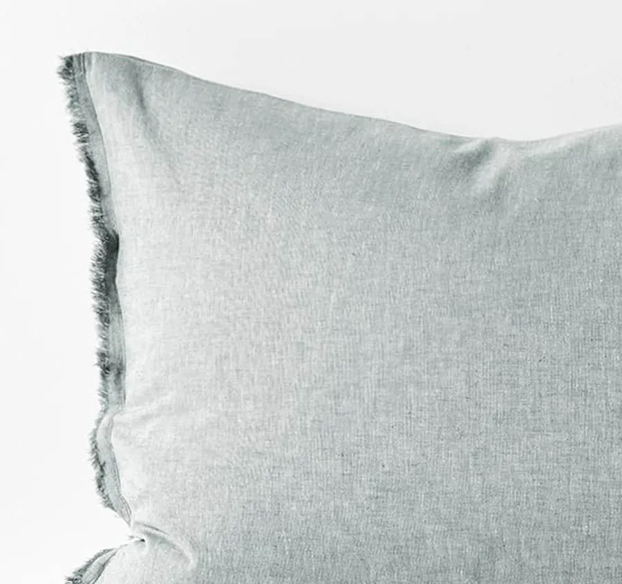 Chambray Fringe Standard Pillowcase Mineral