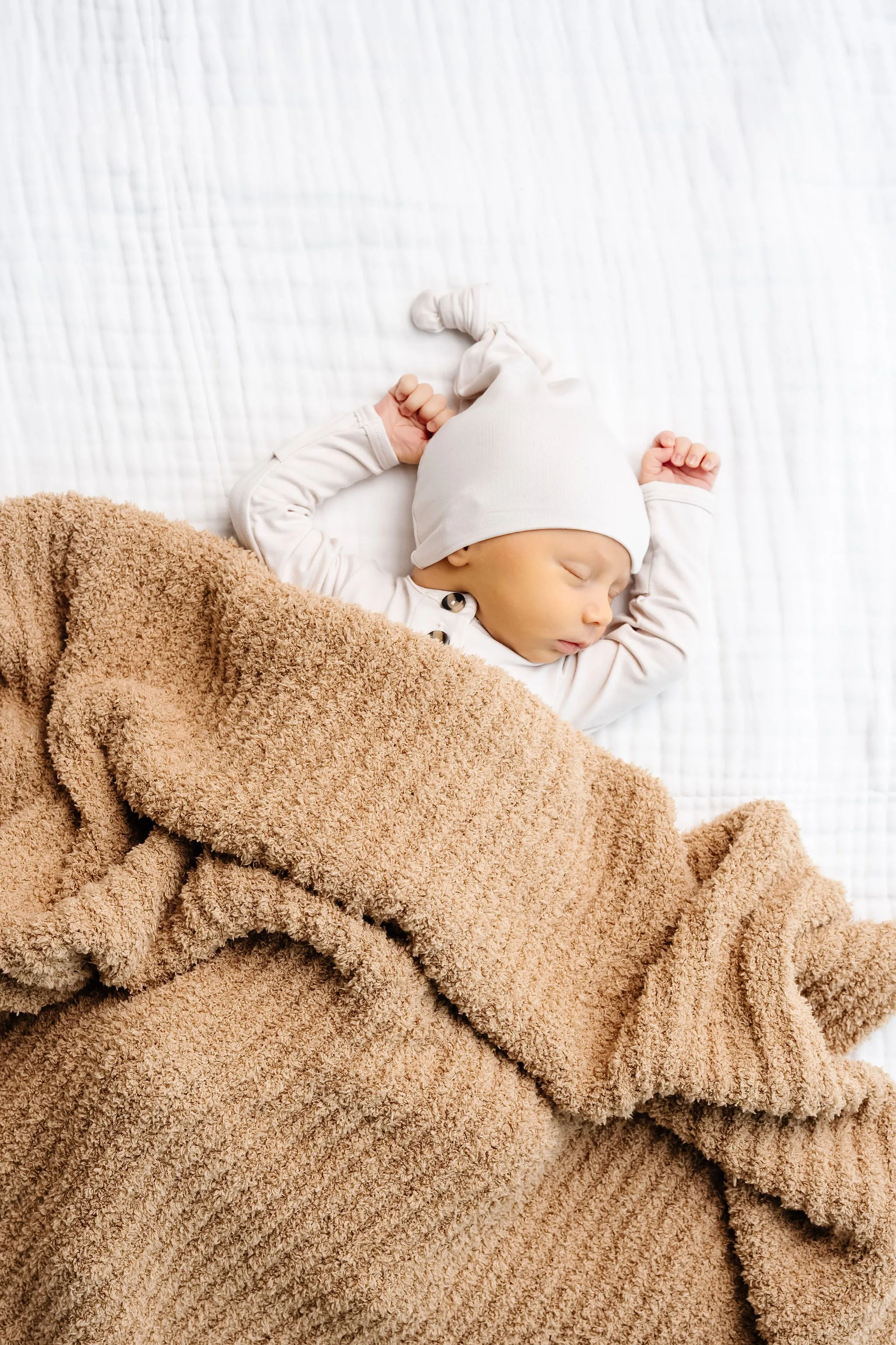 Chenille Blanket - Tan - Small & Large