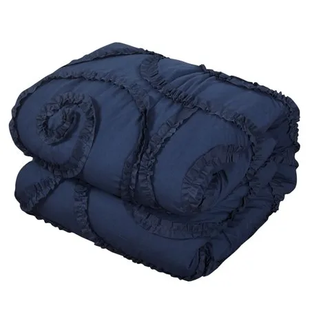 Chic Home 11-Piece Ruffled Embroidery Queen Bed In a Bag Comforter