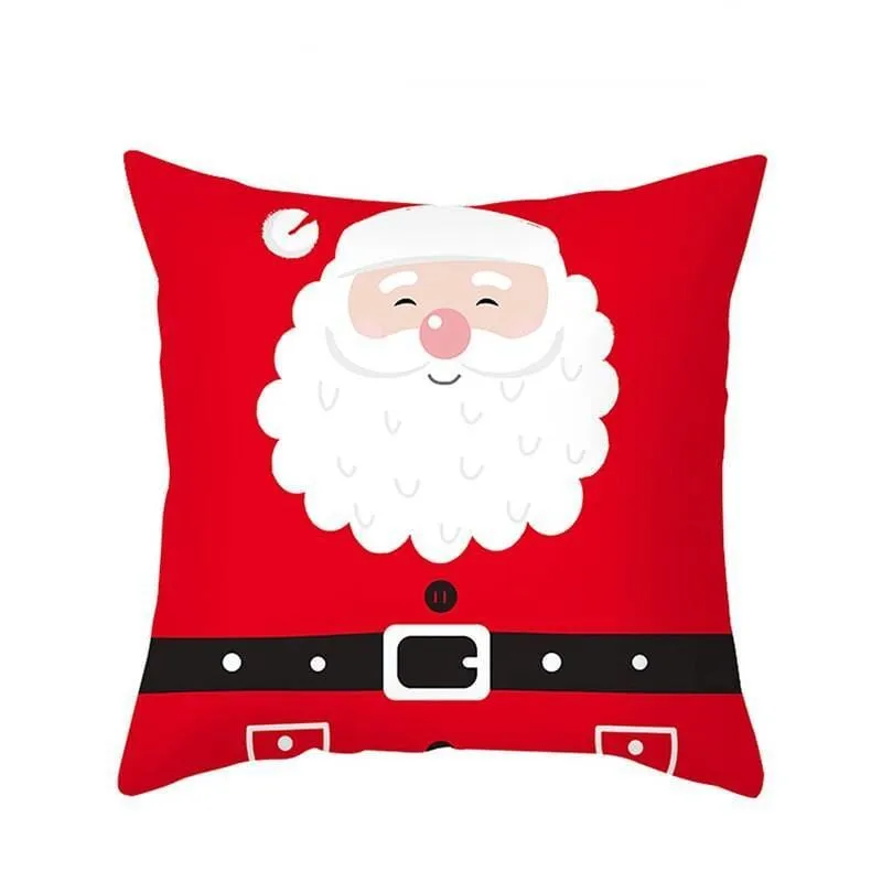 Christmas Pillow Cover with Cartoon Santa