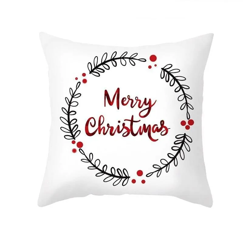 Christmas Pillow Cover with Cartoon Santa