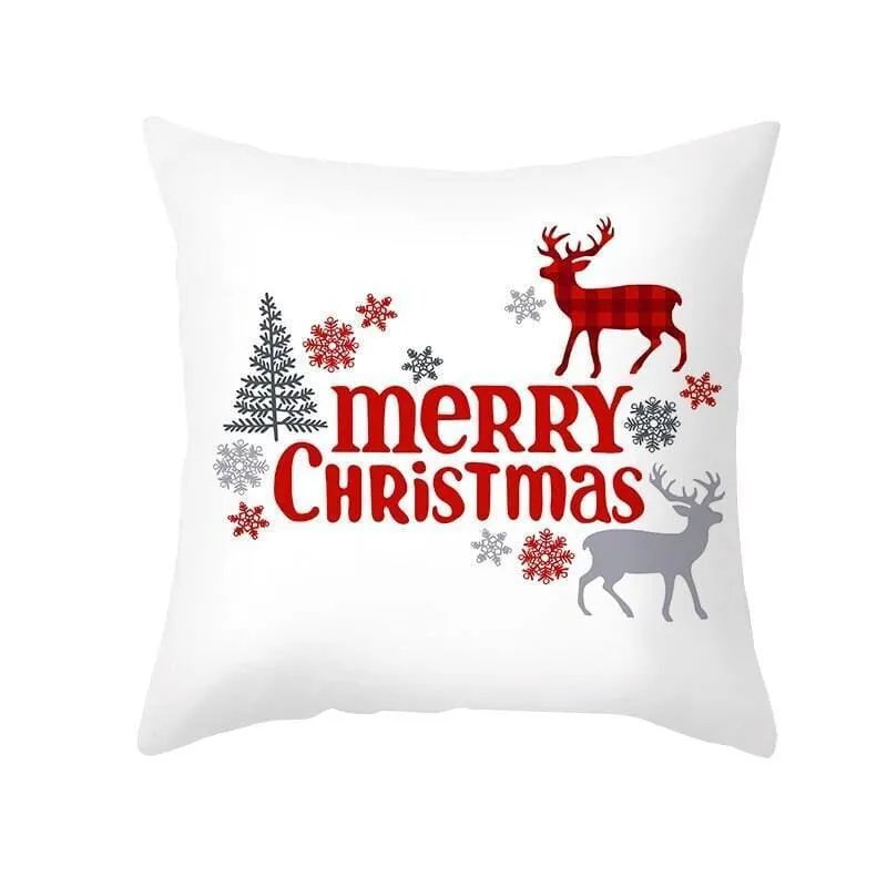 Christmas Pillow Cover with Cartoon Santa