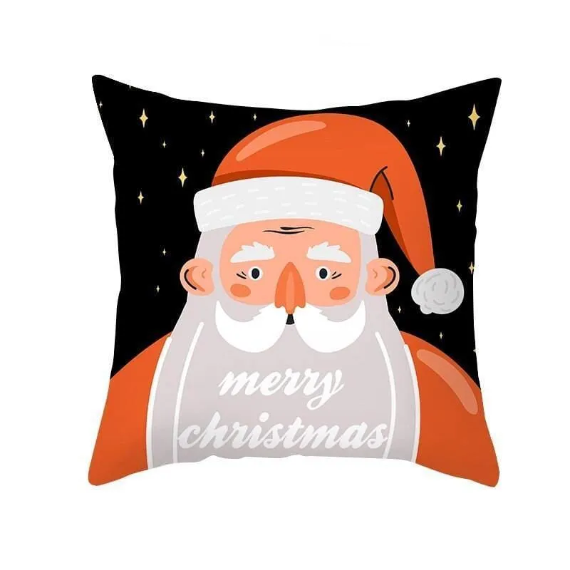 Christmas Pillow Cover with Cartoon Santa