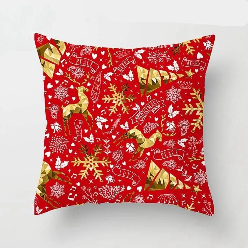 Christmas Pillow Cover with Cartoon Santa