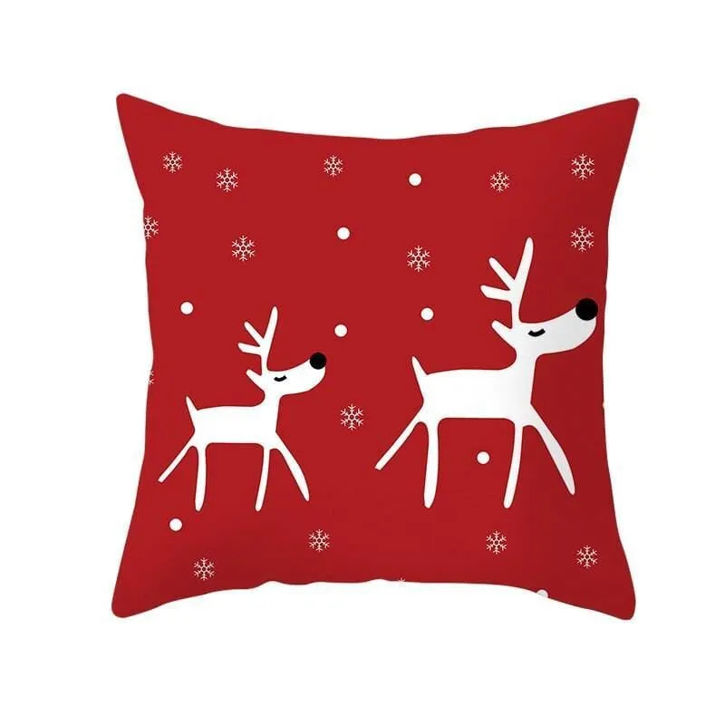 Christmas Pillow Cover with Cartoon Santa