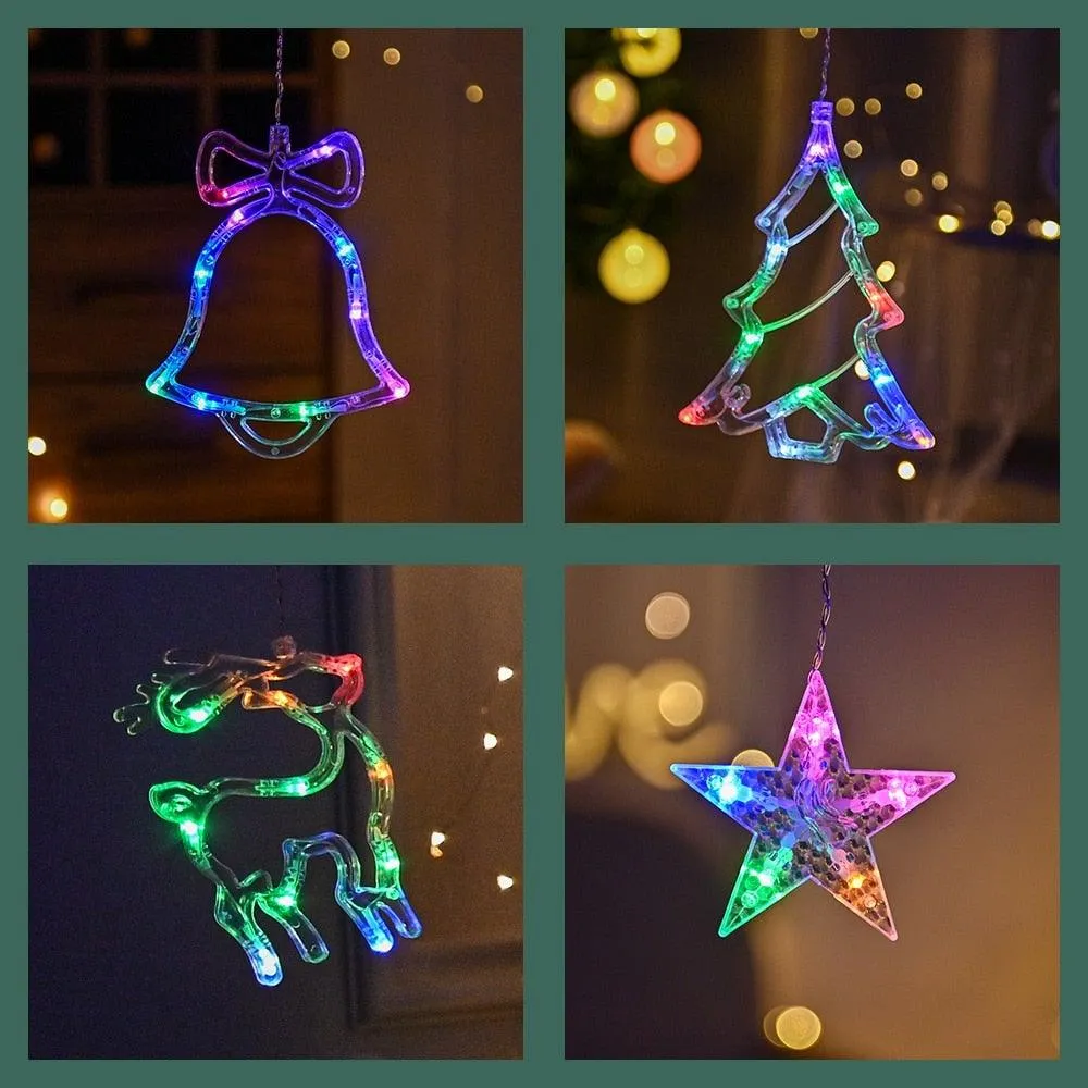 Christmas String Lights - LED Star Curtain  Fairy String Lights Christmas Decoration