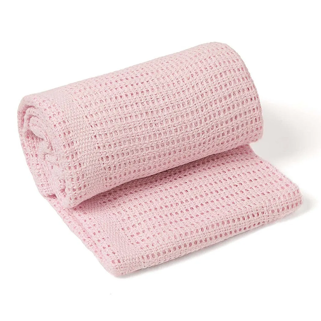 Clair De Lune Cellular Cot Bed Blanket - Pink