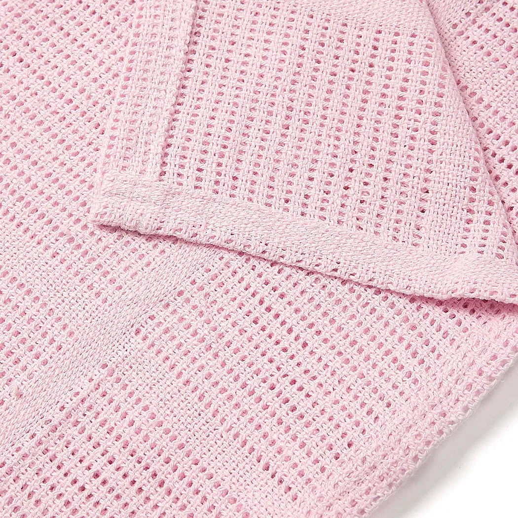 Clair De Lune Cellular Cot Bed Blanket - Pink