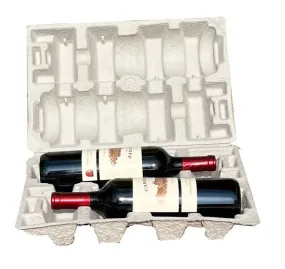 Clamshell Two (2) Bottle Wine Shippers - Kit - 1 pulp shipping tray & 1 outer shipping box