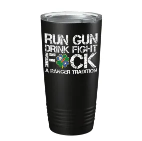 Clover Run Gun Drink Fight Tumbler