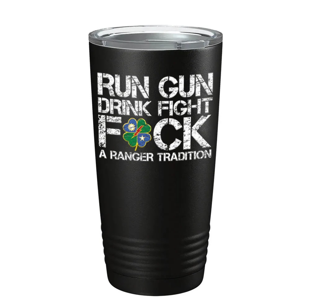 Clover Run Gun Drink Fight Tumbler