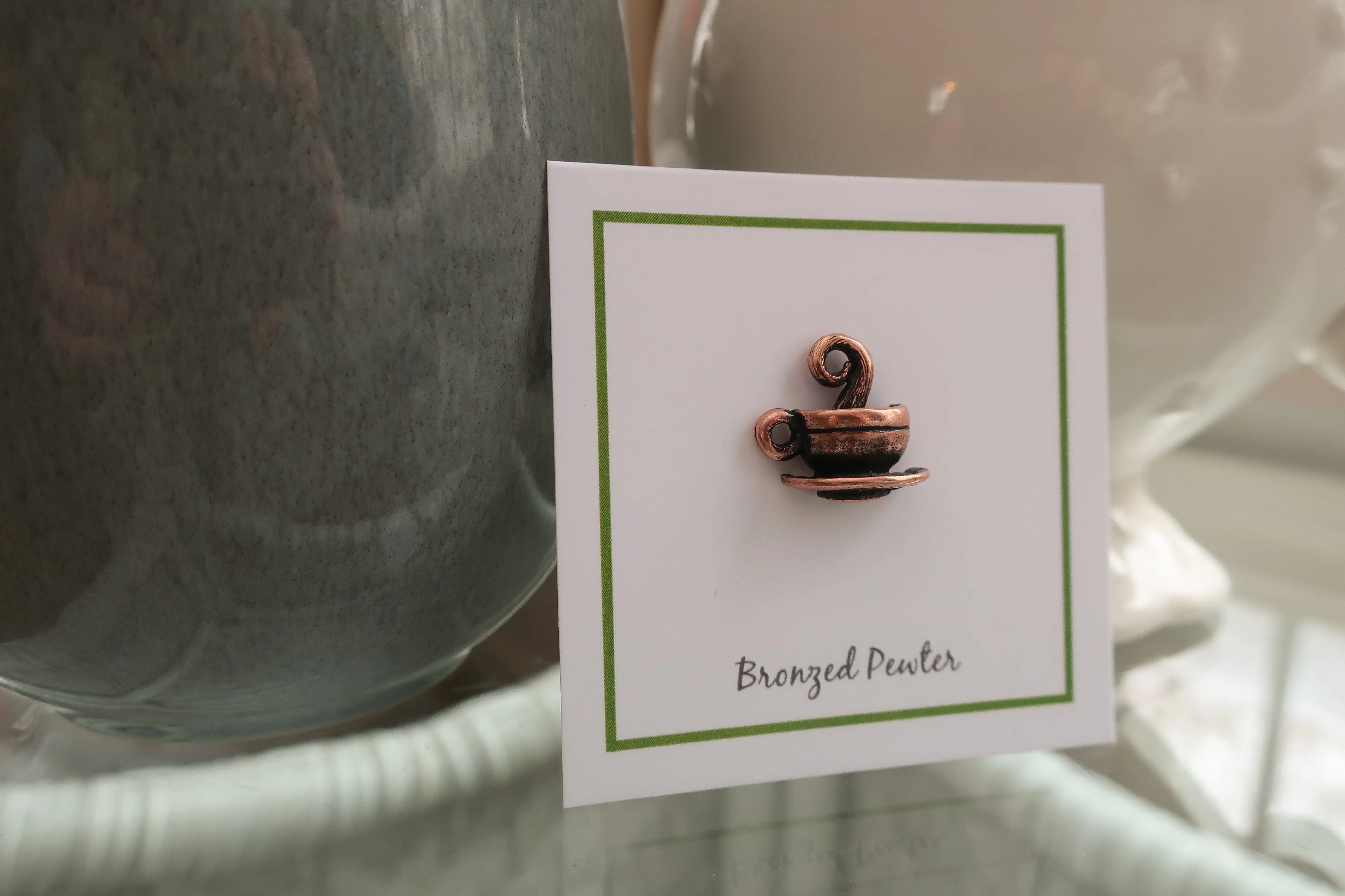 Coffee Cup Copper Lapel Pin