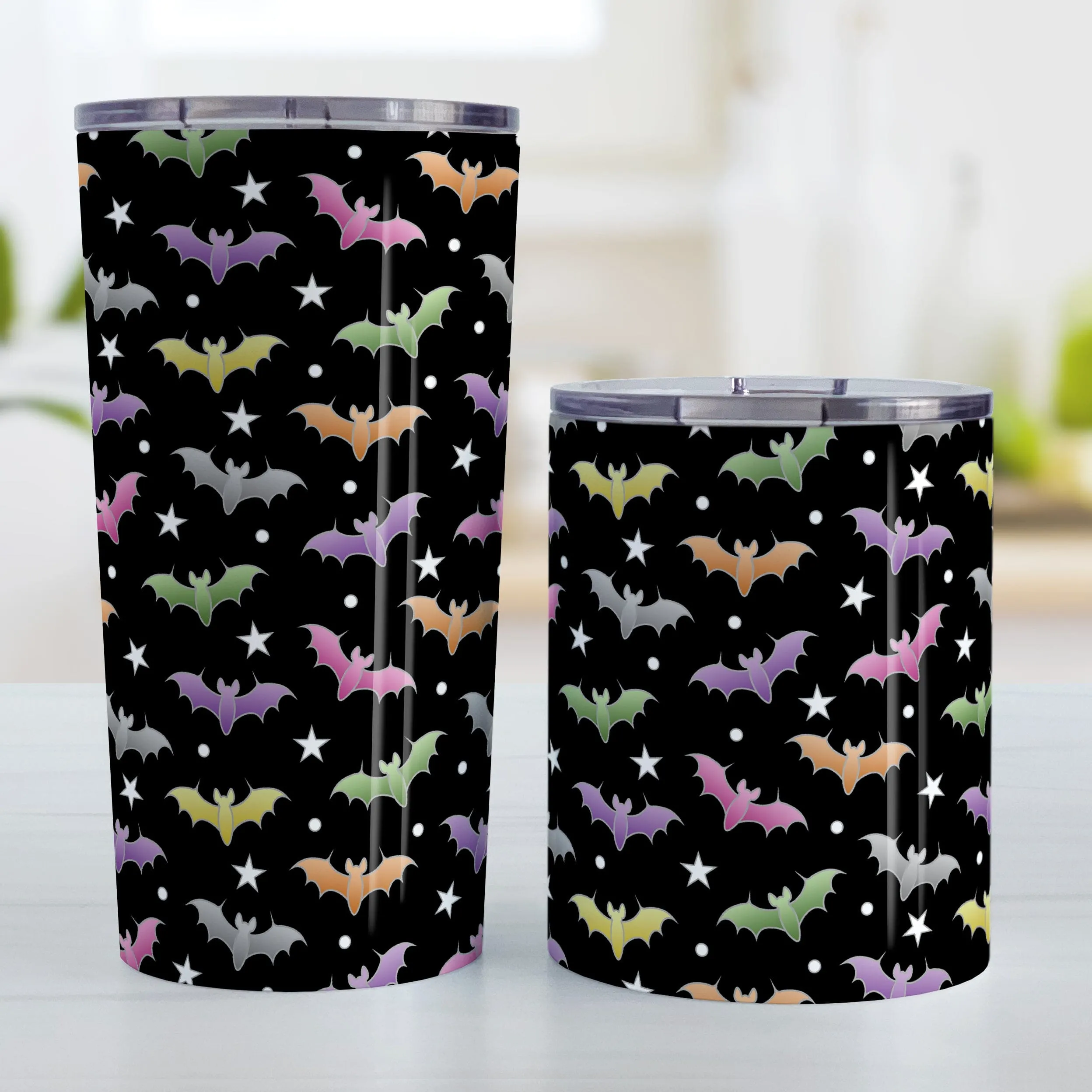 Colorful Bats Tumbler Cup