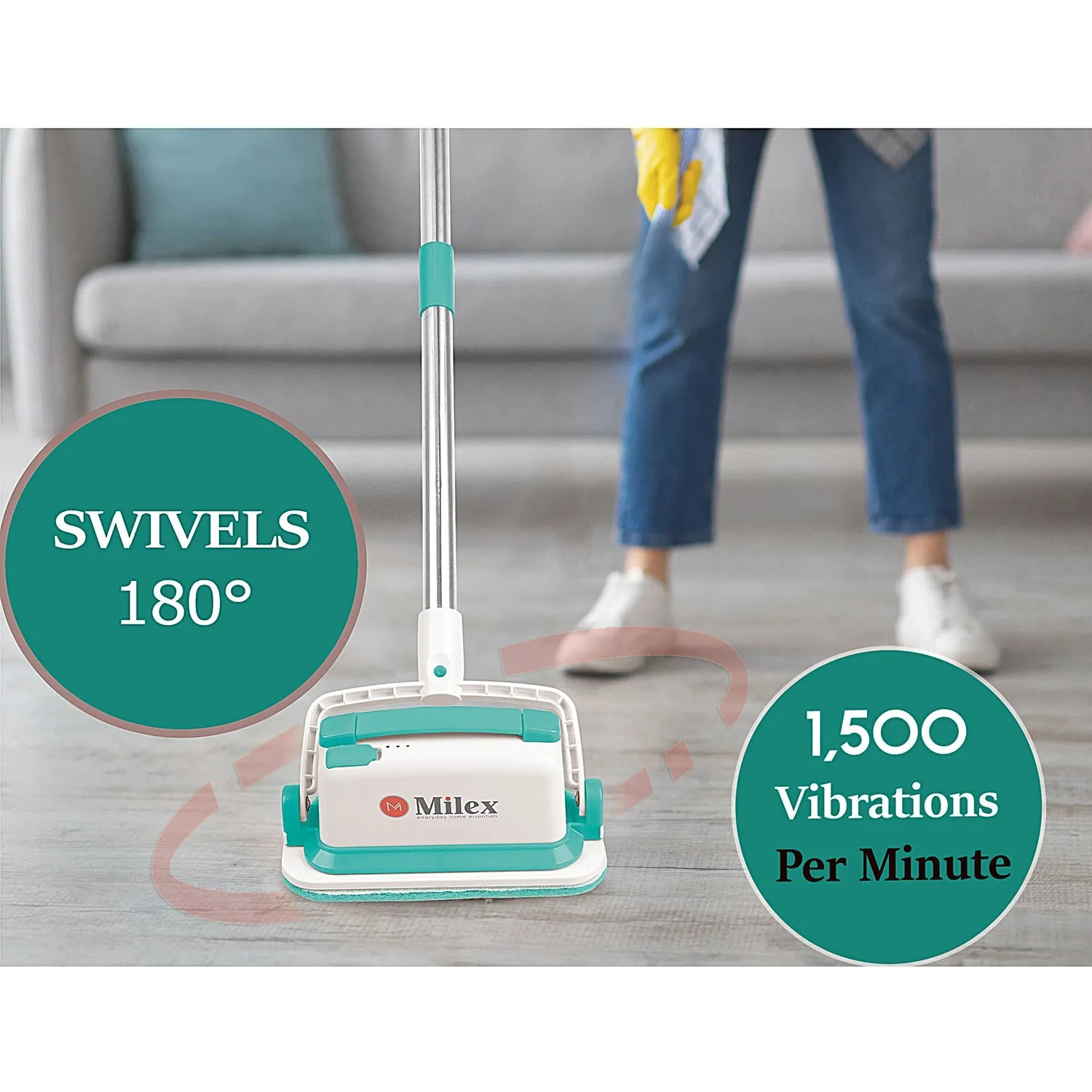 Cordless GO SCRUBBER - Uses Powerful Vibrations To Remove Dirt & Grime