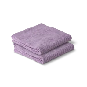 Cotton Classic Knit Baby Blanket | Lilac