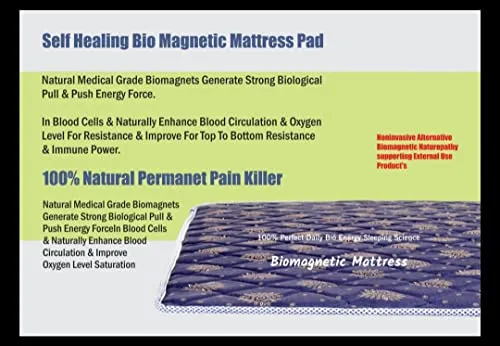 Cotton Double Bed Bio Magnetic Mattress Protectors (6x6 feet) Blue