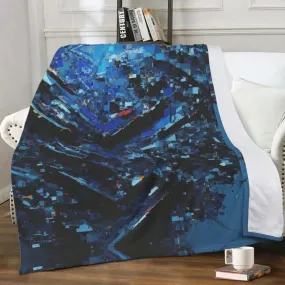 Cozy Blue Gaming Fleece Blanket