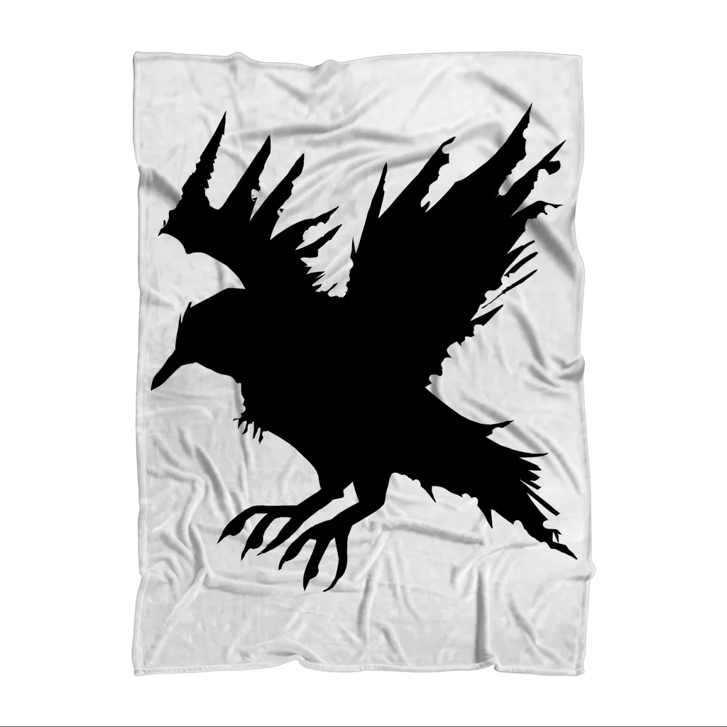 Crow Sublimation Throw Blanket