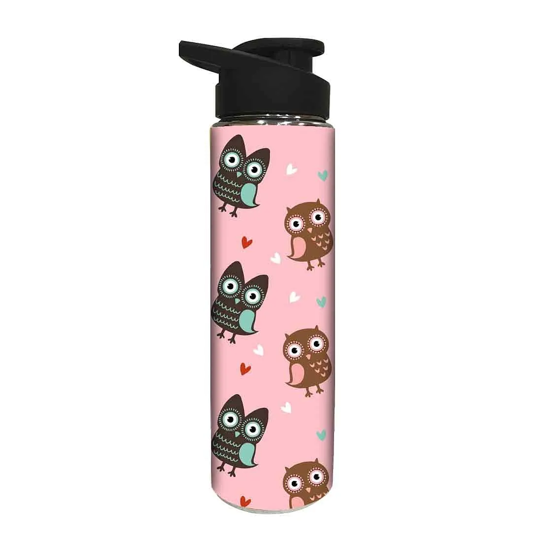 Designer Sipper Bottle for Kids -  Owl and Heart