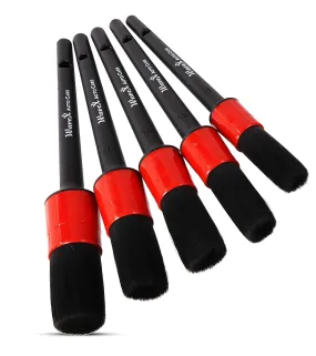 Detailing Brushes | Soft Nylon Bristle Perfect for Dashboard, Interior, Exterior, Leather, Air Vents and Automotive Cleaning Wheels (Pack of 5)