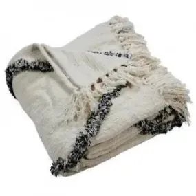 Diamond 80143BKN Black/Natural Throw Blanket