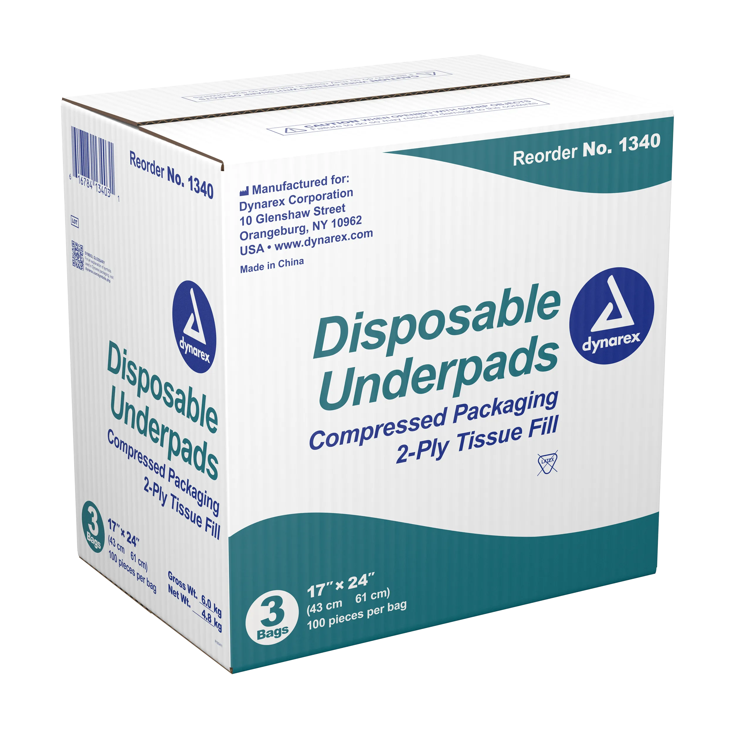 Dynarex - Disposable Underpads, 17 x 24 - Tissue Fill (2 ply)