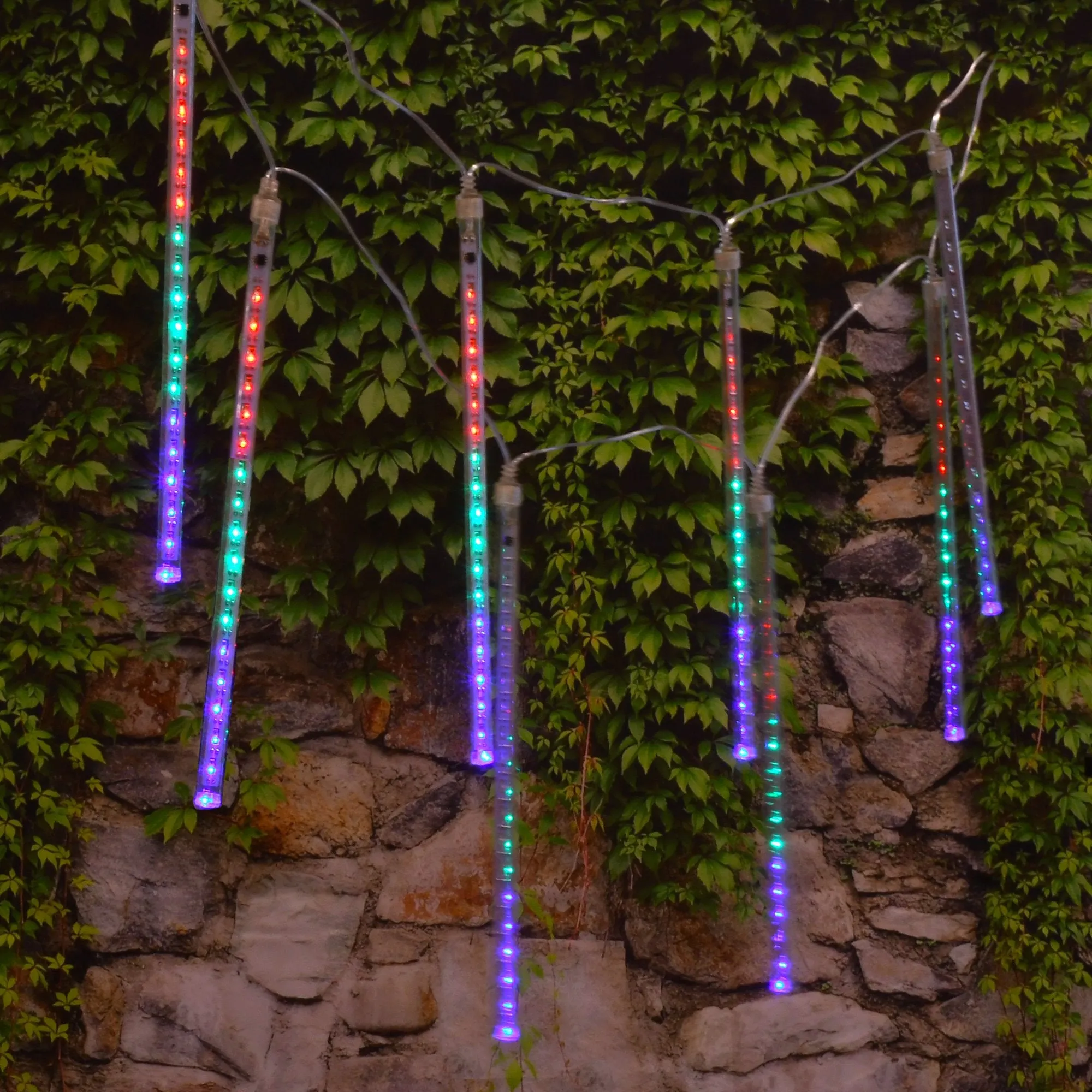 Electric LED Meteor Lights with 8 Cascading Light Tubes