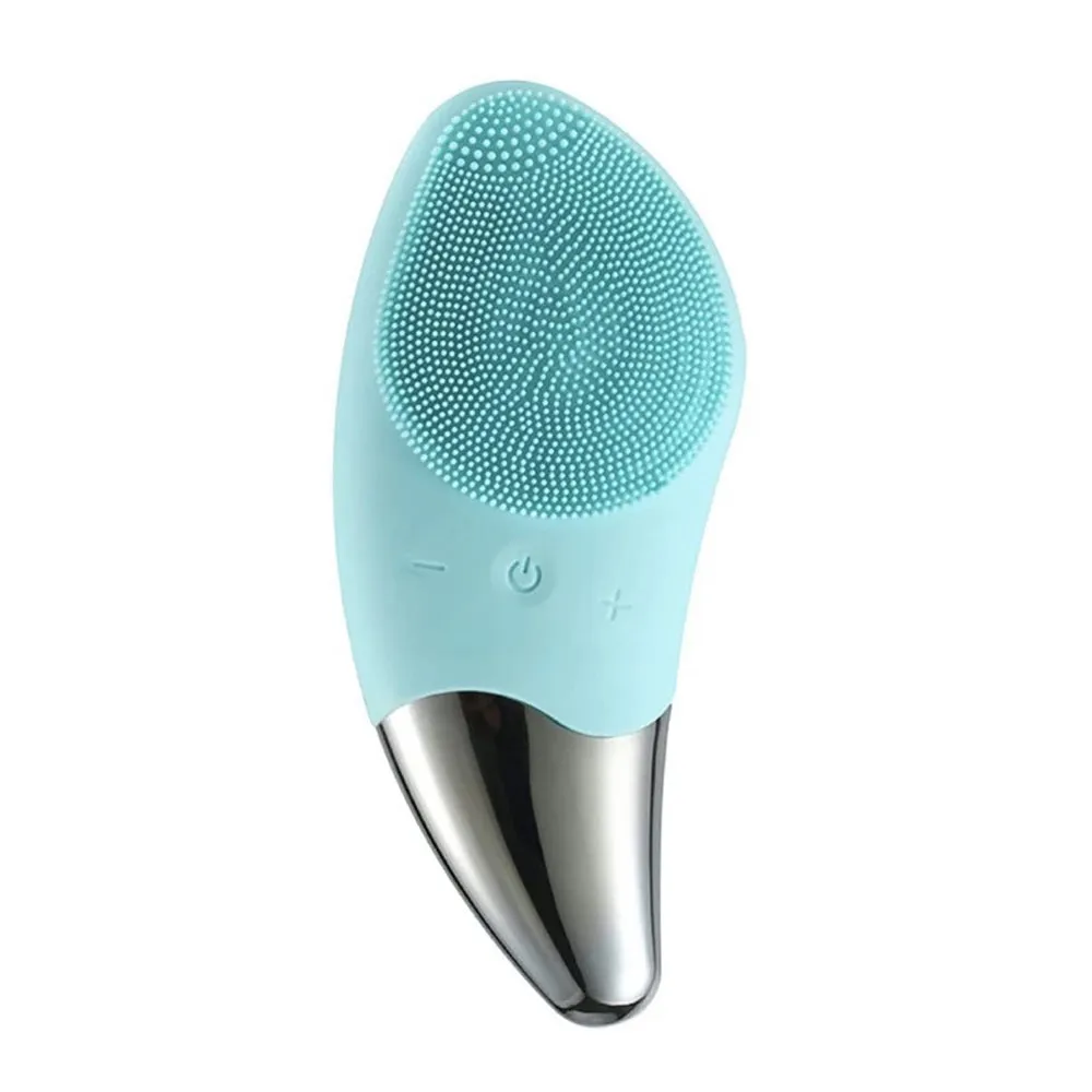 Electric Silicon Waterproof Facial Cleansing Brush and Massager - USB Rechargeable